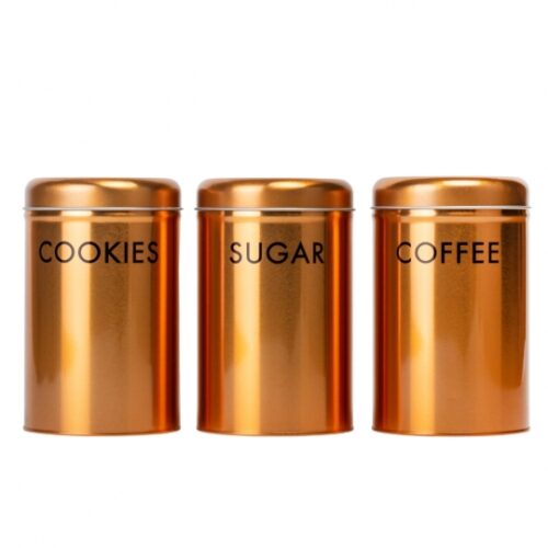 Набір жерстяних ємностей для зберігання 3 шт "Мінімалізм"