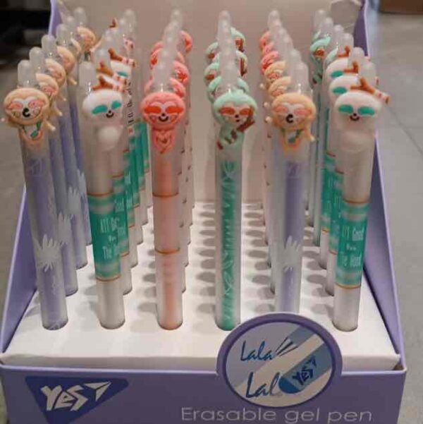 Ручка гелева авт. "Пиши-стирай" YES "Lazy boys/Лінивці" синя