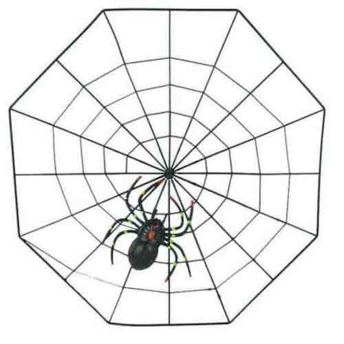 49b80c16-99e7-4052-a8eb-9ae9ac952013.jpg Декор на Хелловін "Павутина з павуками" (пластик)