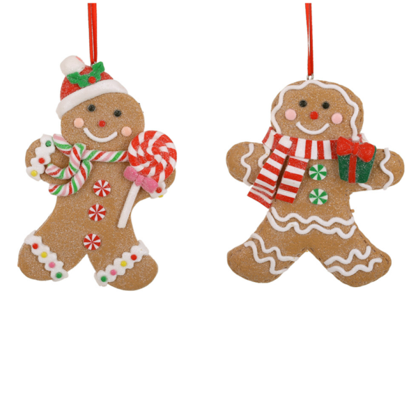 Ялинкова прикраса "Пряниковий чоловічок" 12,5 см (резина)