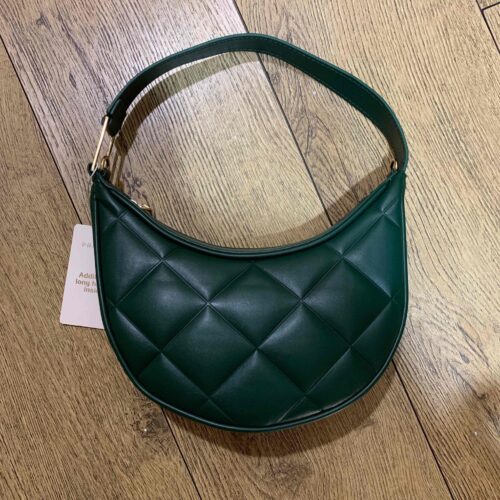 Сумочка-Хобо Primark ефект стьобана смарагдова