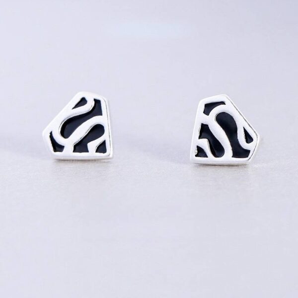 Сережки-цвяшки "Superman/ Супермен" (10458)