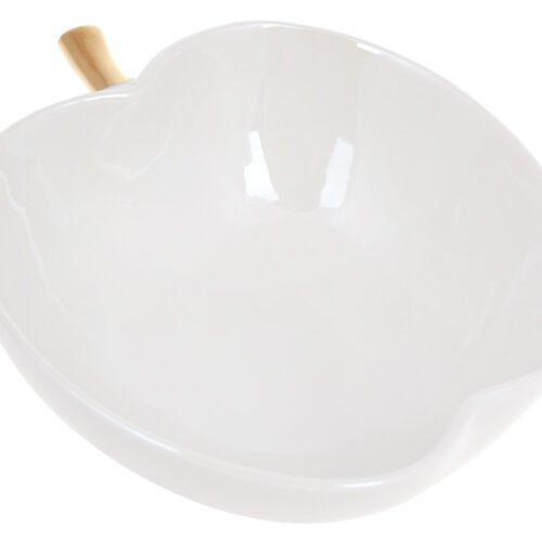 4b6eaadc-b7de-4fdd-92b1-653ed0e9be60.jpg Піала фарфорова "Яблуко" для закусок/біжутерії/дрібниць 400 мл рожева/біла перламутр