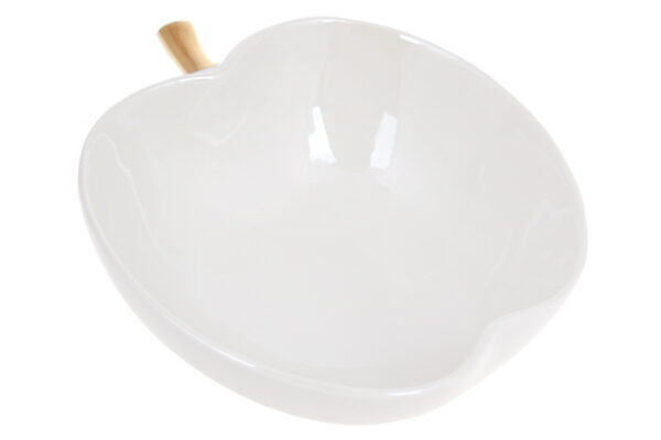 4b6eaadc-b7de-4fdd-92b1-653ed0e9be60.jpg Піала фарфорова "Яблуко" для закусок/біжутерії/дрібниць 400 мл рожева/біла перламутр