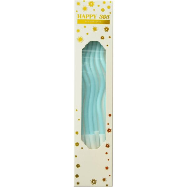 Свічки для торта "Коктейльні/ спіраль" Happy мікс кольорів 16 см 6 шт