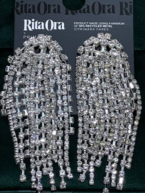 Сережки "Водопад" Primark Rita Ora зі стразами