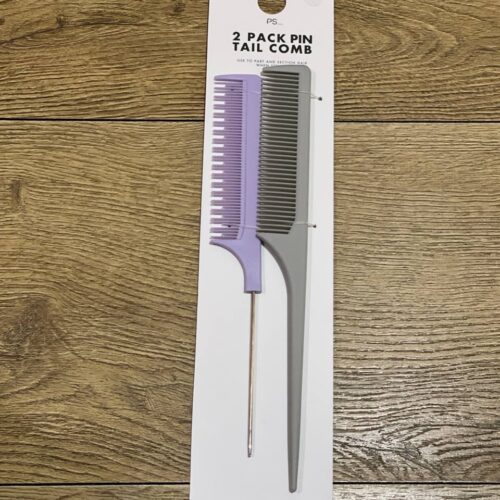 4e9f8f1a-8127-472f-b50f-c2d7a0ee66b2-3.jpg Набір гребінців з тонким кінчиком Primark 2 шт сірий/фіолетовий