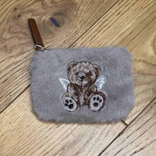 Гаманець компактний Primark лаконічний "Ведмедик" плюшевий сірий