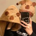 Тюрбан / шапочка для сушки волосся "Капібара" фліс