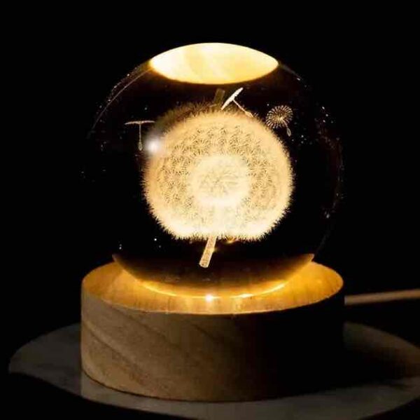 Нічник скляна куля "Кульбаба" 8 см