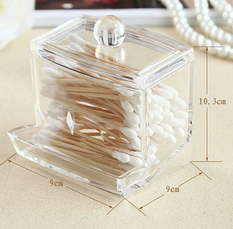 Органайзер акриловий для ватних паличок прямокутний (9,6*9,8 см)