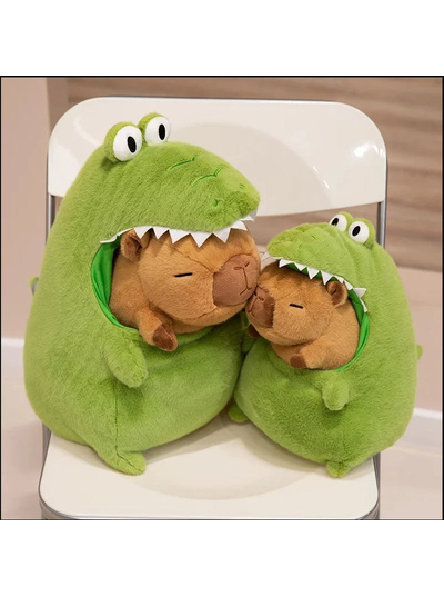 М'яка іграшка "Капібара в Крокодилі" 30 см