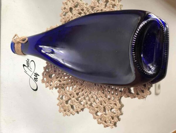 Тарілочка-пляшка для закусок "Champagne blue" синя