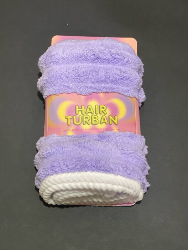 Тюрбан для сушки волосся Primark “Hair Turban” флісовий фіолетовий