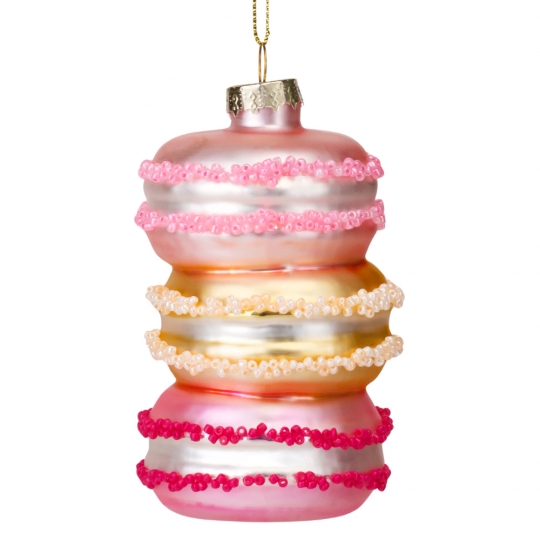 Ялинкова прикраса "Макарун" 10 см (скло)