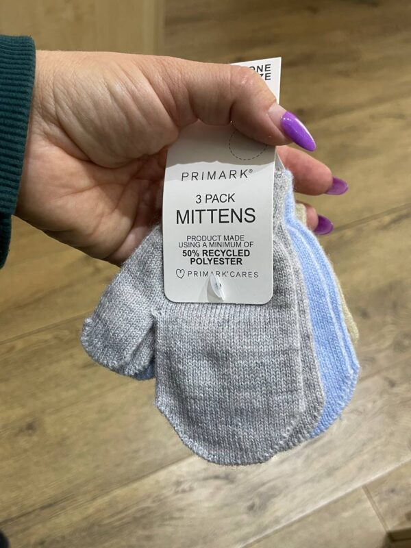 Рукавиці-варежки для малюків Primark набір 3 пари