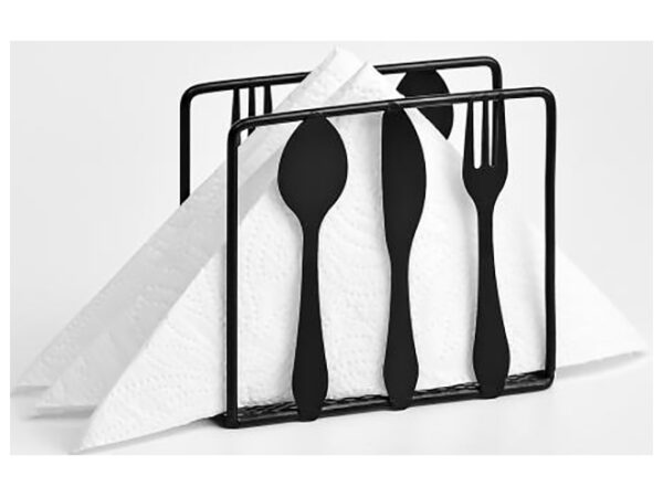 Серветниця "Cutlery/ Столові прибори" сталь чорна