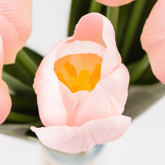 Штучний букет тюльпанів 9 бутонів/ 45 см (латекс/ живий дотик)