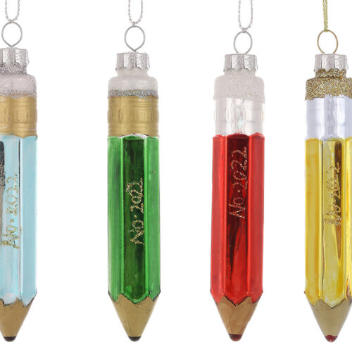 Ялинкова прикраса "Олівець" 10см (скло)