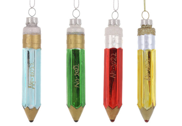 Ялинкова прикраса "Олівець" 10см (скло)