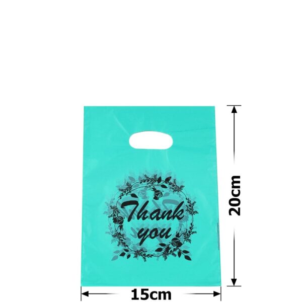 Пакет подарунковий ПВХ (15*20) "Thank you" зелений