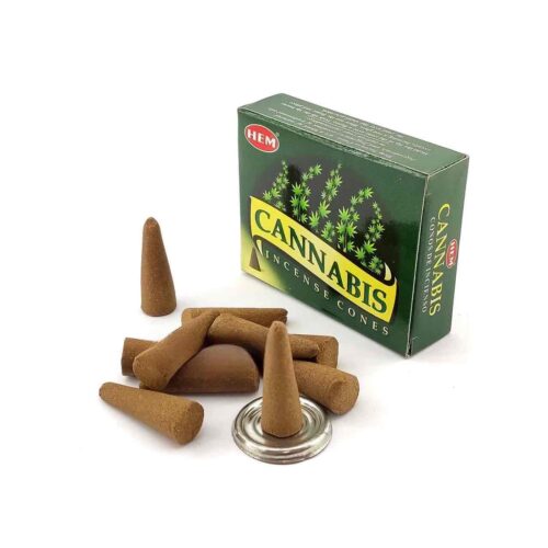 5833b4ab-9692-4b53-a6bf-f93babed1519.jpg Пахощі Арома-конуси Cannabis HEM 10 шт/уп. Канабіс