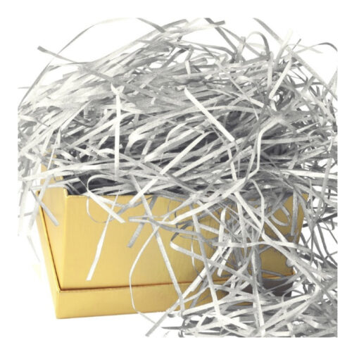 Наповнювач для подарунків стружка поліпропіленова 30 г срібний