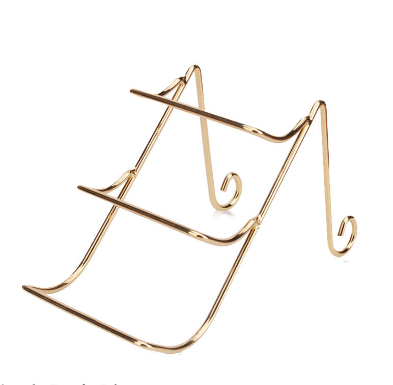 Підставка/ Стійка для вина металева на 3 пляшки, золотий