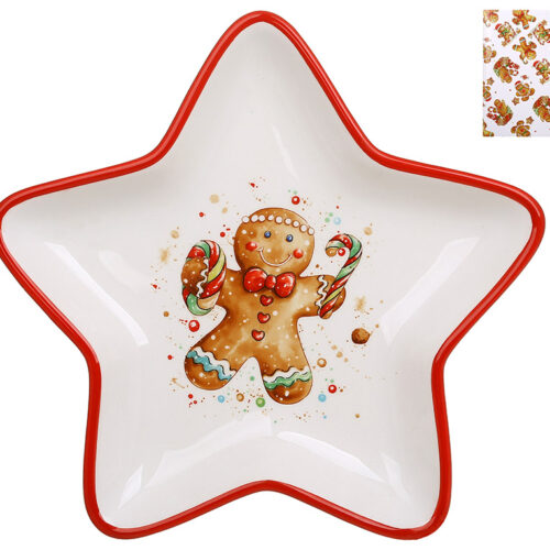 59205d77-d93b-4d6b-94c2-b334d4826aef.jpg Блюдо керамічне у формі зірки "Пряниковий чоловічок" 21.6*21 см