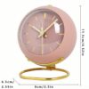 Годинник-Будильник "Quartz" на золотій ніжці безшумний з нічником 11,5*9 см