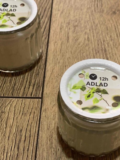 Ароматична свічка ADLAD IKEA в ребристому склі (12 годин)