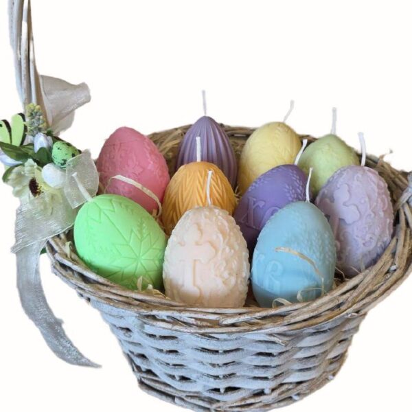 Свічка ароматична "Писанка/яйце M" Solodka з орнаментом 80 г