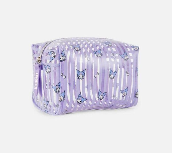 5ae40fc5-cee6-48fb-b7a1-143c597aae8a-1.jpg Косметичка об'ємна "Kuromi" Primark прозора з фіолетовим