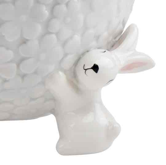 Кашпо керамічне "Великодній горщик" 15,5 см сірий