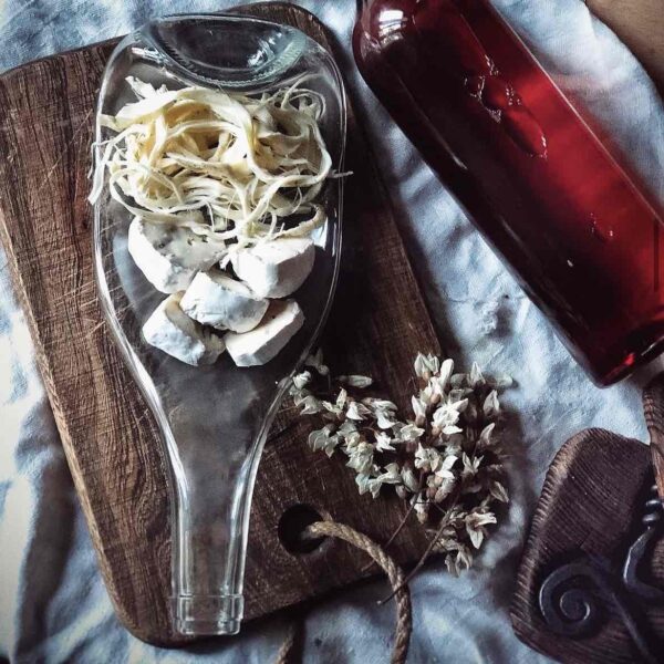 Тарілочка-пляшка для закусок "Champagne" біла