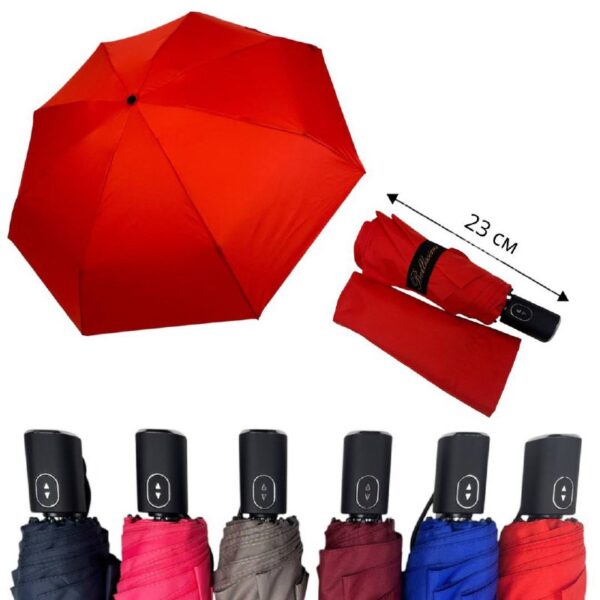 Парасоля компактна автомат Bellissimo 8 спиць/ D 94 см антивітер однотонна