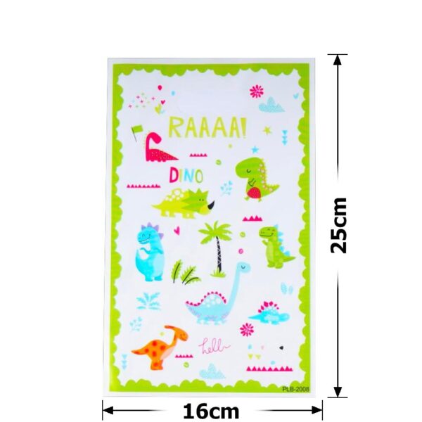 Пакет подарунковий ПВХ (16*25) 10 шт "Динозаври"