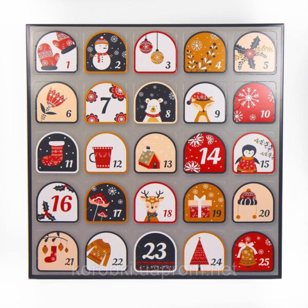Коробка "Адвент календар" на 25 днів (36*36*5 см)