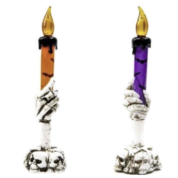 Підсвічник на Хелловін з черепами та LED підсвіткою