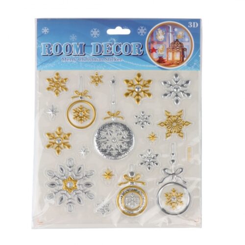 Наліпки новорічні "Золотий Новий рік" Room Decor 19*24