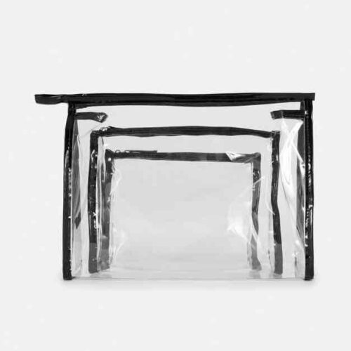 5d53ad76-3430-4a1c-b8df-18e2b92e8789.jpg Набір косметичок Primark прозорих з чорним обідком 3 шт