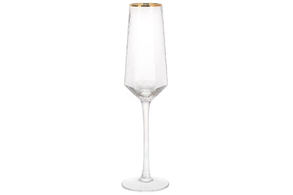 Келих для шампанського з золотим кантом "Marsel" 200мл