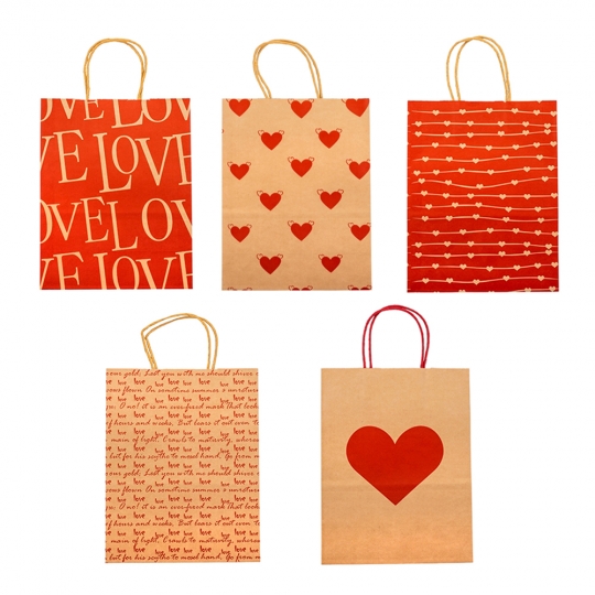 Пакет подарунковий "S+" (21*27*10) Крафт "Love"