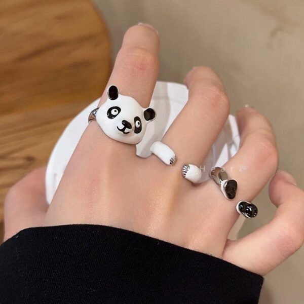 Каблучка потрійна "Панда" (10546)