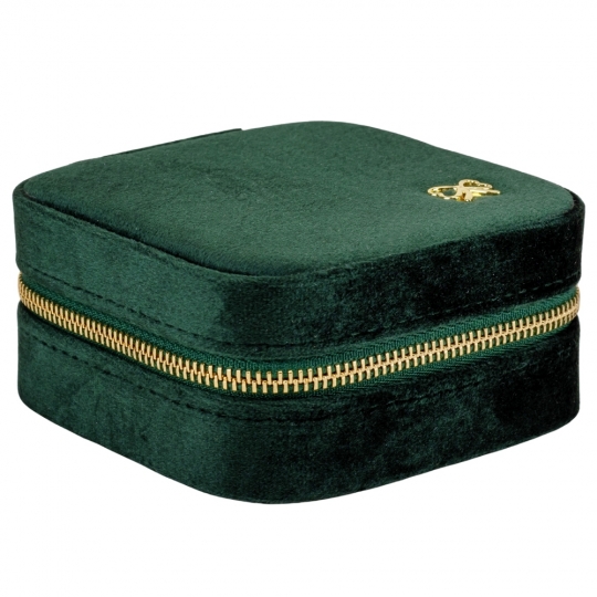 Скринька для прикрас оксамитова "Елеганс" квадратна (10,5 см) мікс кольорів