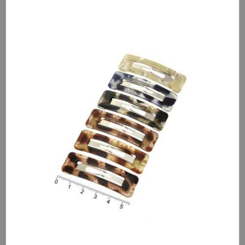 5f85e2f6-3fa3-4de3-9fb5-0ea6cd1a0bb0.jpg Заколка тік-так прямокутна з пластиковою накладкою кольорова/тигрова 6 см