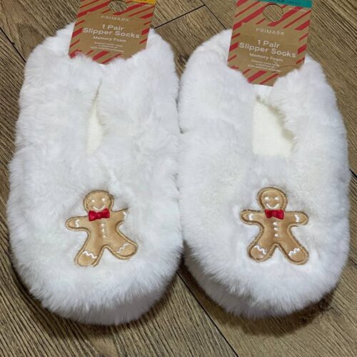 Тапочки-балетки жіночі "Пряник" Primark пухнасті білі