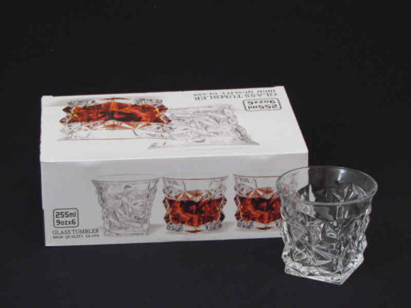 Набір склянок для віскі Glass Tumbler 255 мл 6 шт