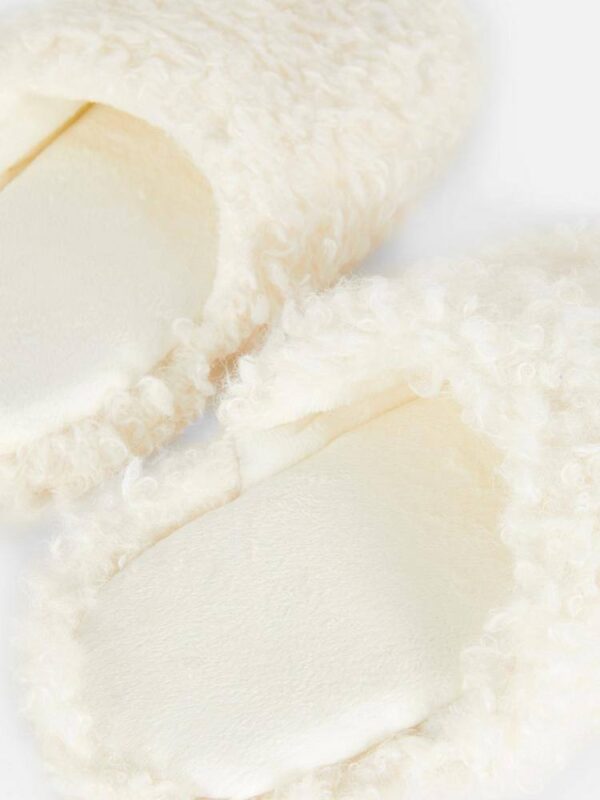 Тапочки-сабо жіночі "Баранчик" Primark тедді білі