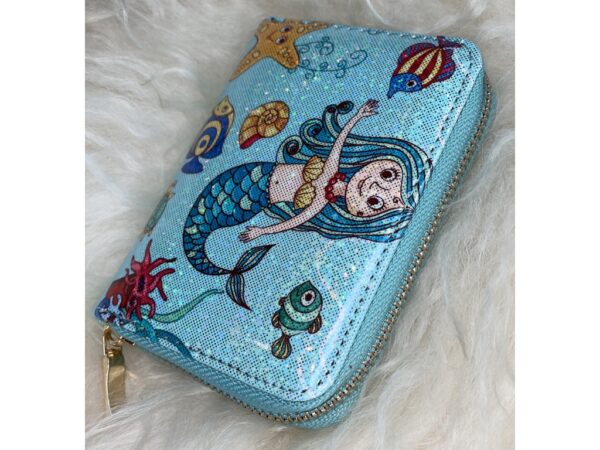 Гаманець дитячий "Русалочка" блакитний блискучий